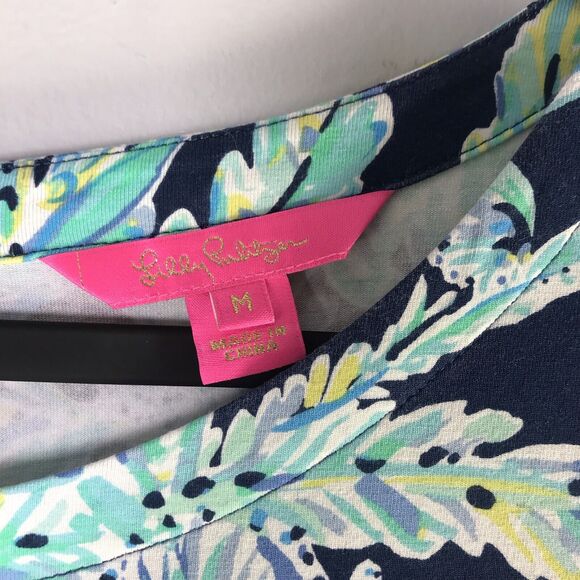 Lilly Pulitzer Size Medium Lula Romper High Tide Navy Scuba Doo Jumper Blue - Picture 7 of 16